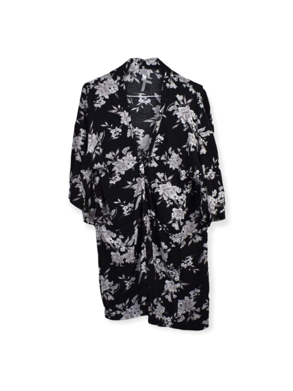 Spiritual Gangster Swim Cover OS Womens Wrap Dress Floral Print Long Sleeve